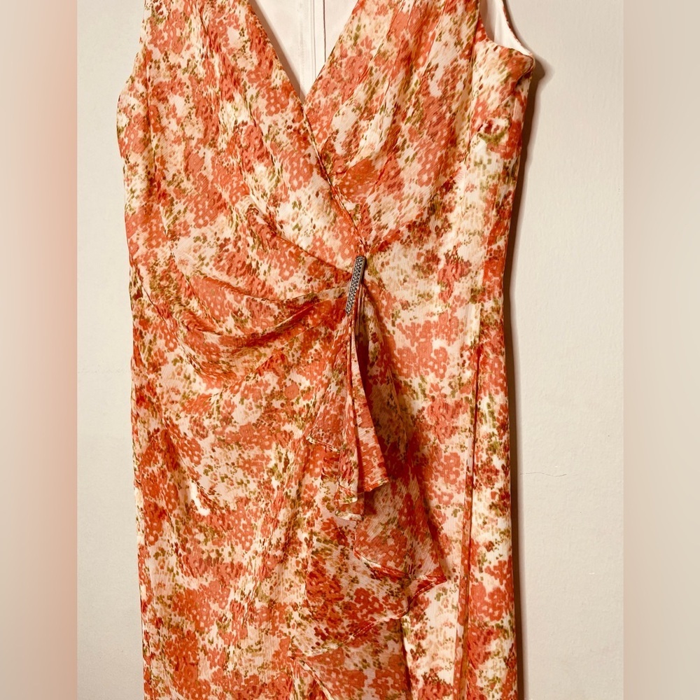 Lauren Ralph Lauren Floral Ruffle-Trim Georgette Gown - Picture 7 of 14